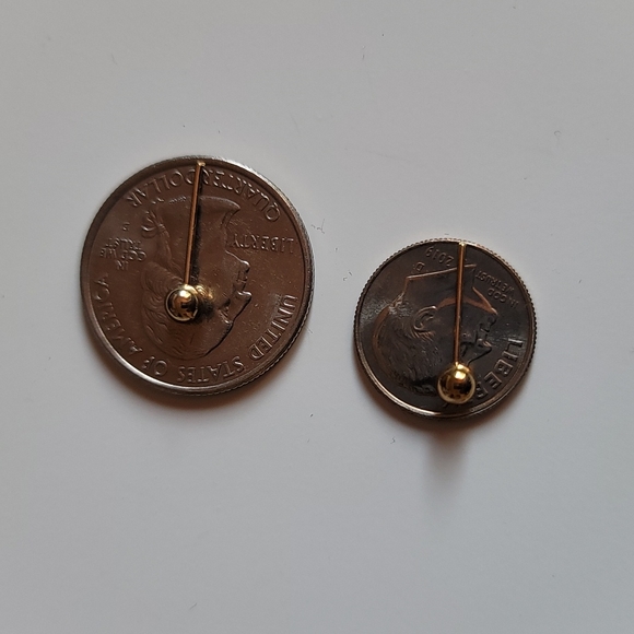 Small Gold Plated Earrings - Picture 3 of 4